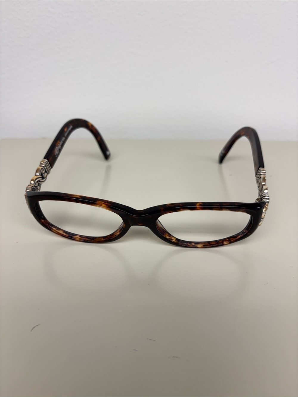 Brighton Sabrina Tortoiseshell Cat-Eye Glasses with Silver Heart Accent